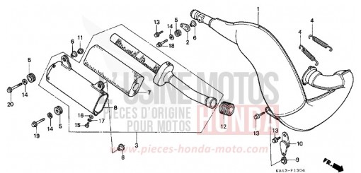 EXPANSION CHAMBER (5) CR250RJ de 1988